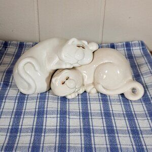 Fitz & Floyd “Cat Nap” Nesting Cats Salt and Pepper Shakers